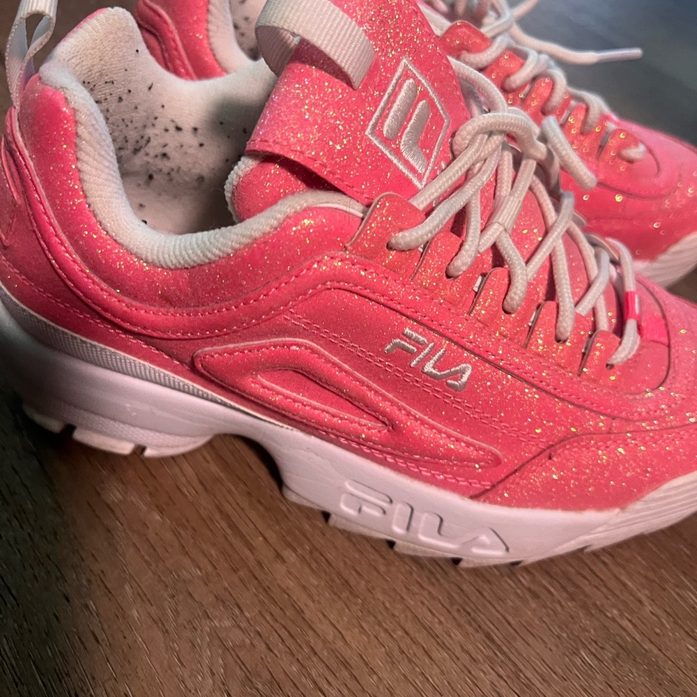 Fila Pink and White Athletic Shoes